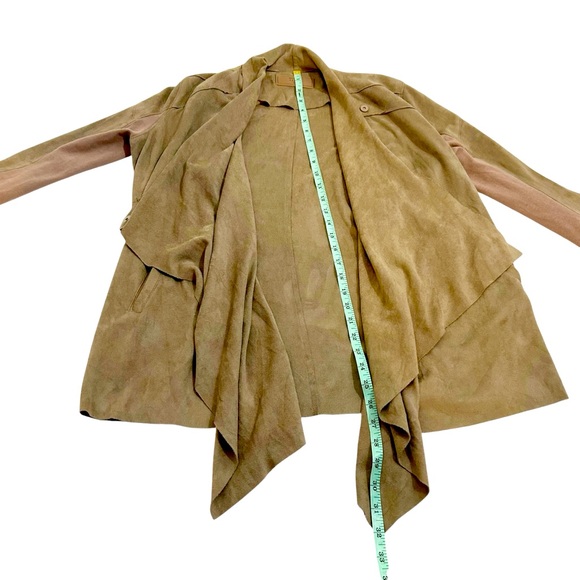 Blank NYC Cloud Nine Waterfall Drape Mt Rushmore Brown Jacket Cardigan Size M - Picture 12 of 16